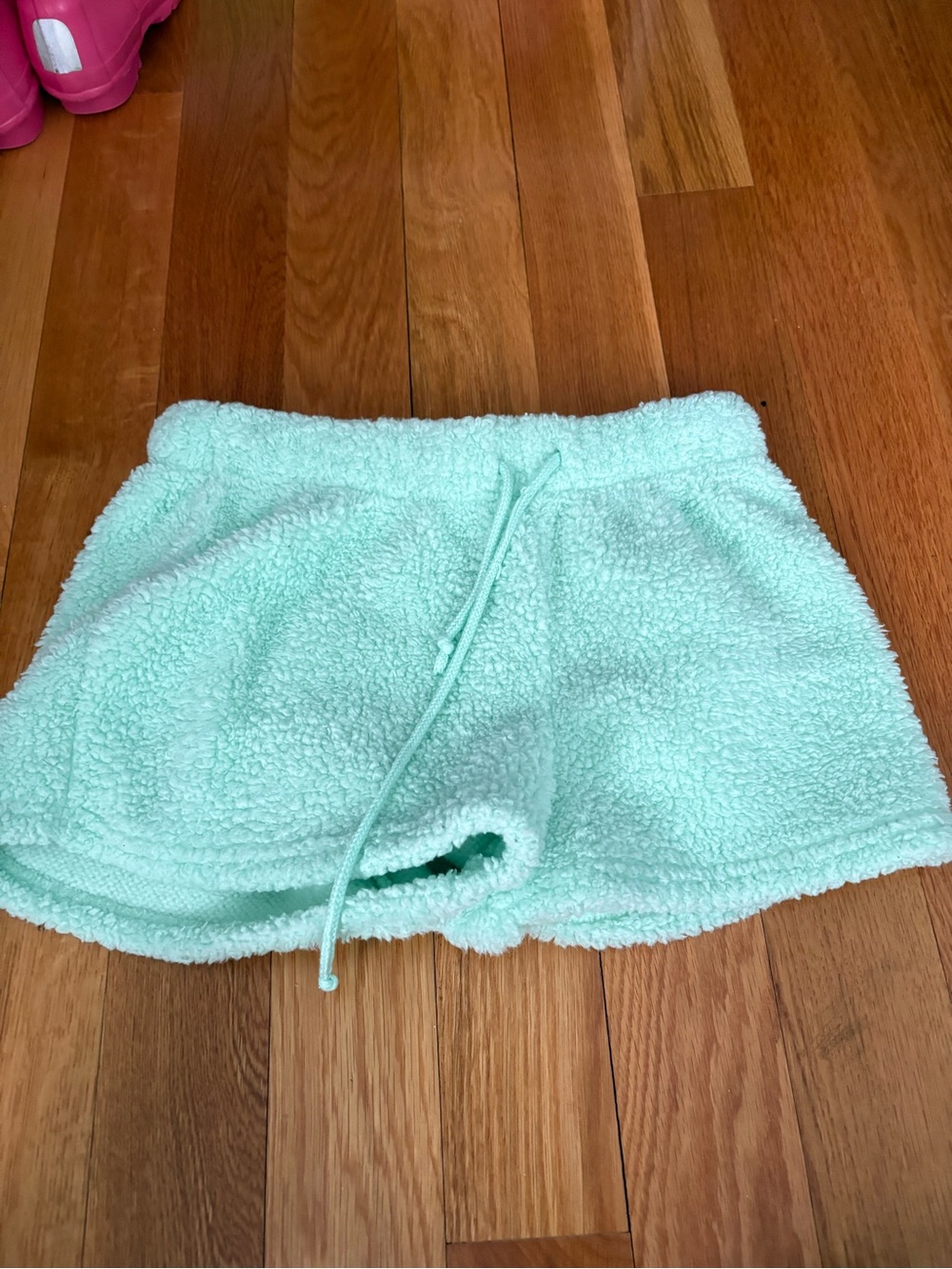 No Boundaries Plush Sherpa Shorts in Mint